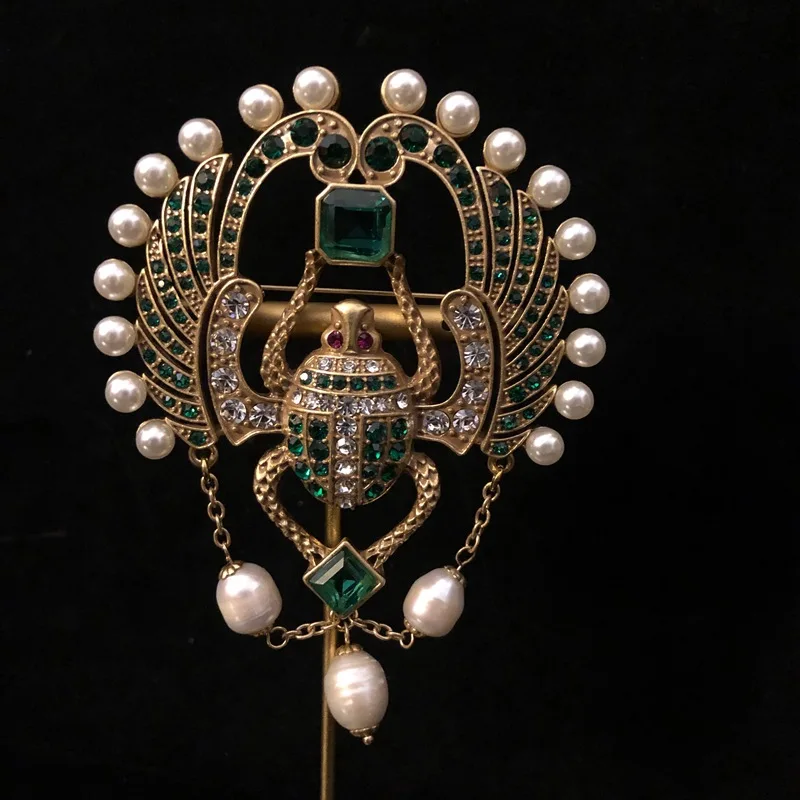 

Винтажная средневековая брошь, французский винтажный элегантный темпераментный набор булавок с бриллиантами, культивированный жемчуг, корсаж премиум-класса