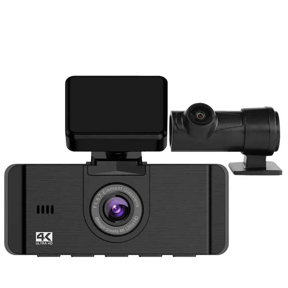 

4K WiFi GPS Car Front and Rear Ethernet Night Vision Dual Dash Cam 4K