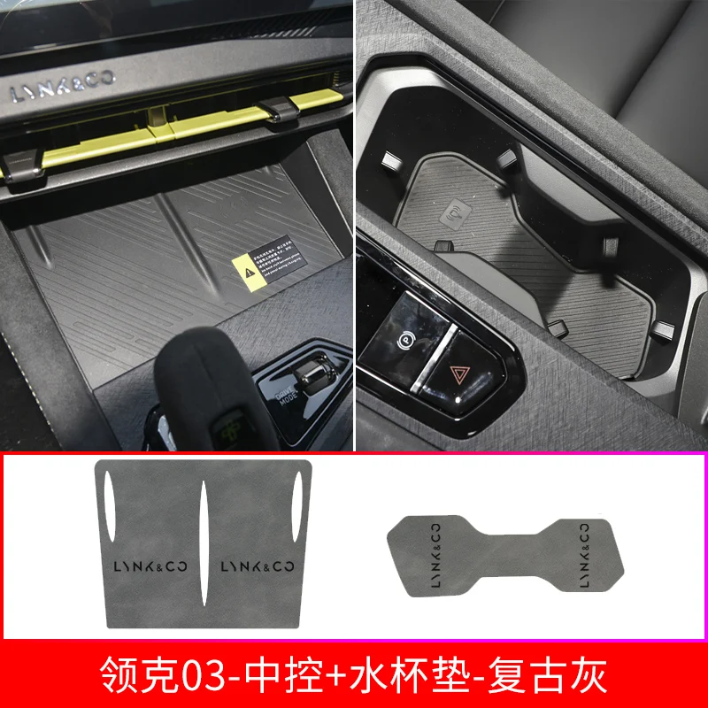 Car Door Groove Mat Cup Mat for Link 03 06 2025 Center Console Storage Box Mats Auto Gate Slot Cup Holder Pad
