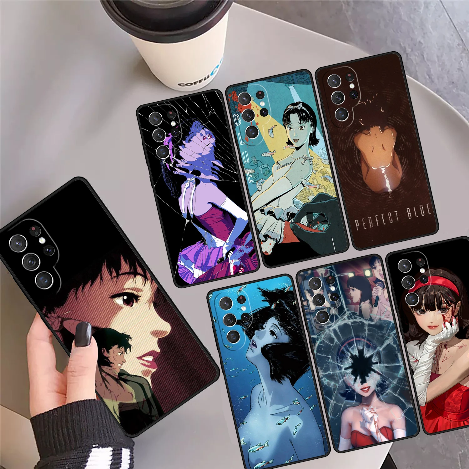 Perfect Blue Phone Case Cover Coque For Samsung Galaxy S24 Ultra 23 S22 Plus S21 FE S20 S8 S9 S10 Note 10 Pro Note 20