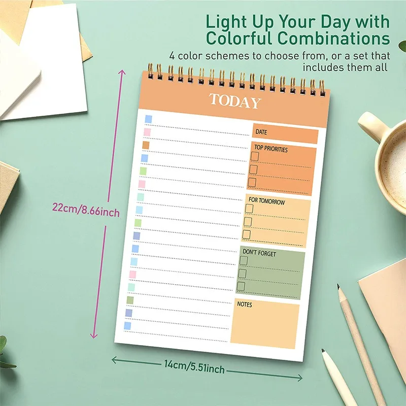 Kawaii блокнот формата А5, планировать этот список дел для управления временем, отрывной блокнот, портативный маленький блокнот для малышей, офисные