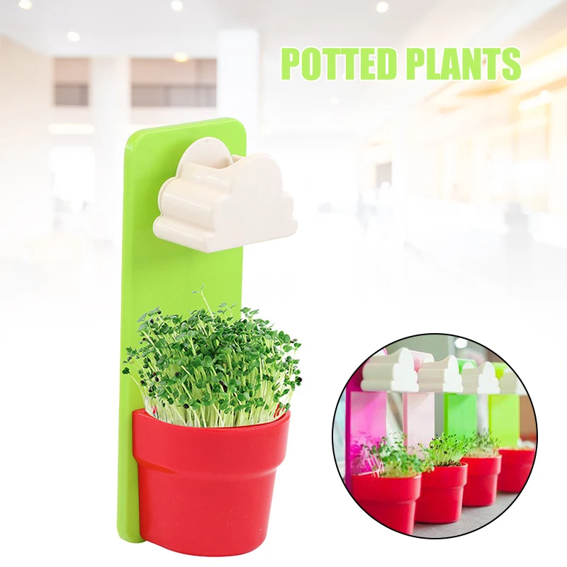 Home Flower Pot With Clouds With Love Shower Hanging Wall Mount Planters Rainy Flower Pot Decoration For Home Garden Yarns