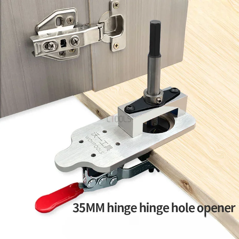 Woodworking Hinge Open Hole Locator 35MM Adjustable Margin Quick Clamp Cabinet Door Hinge Position Punch Install Auxiliary Tools