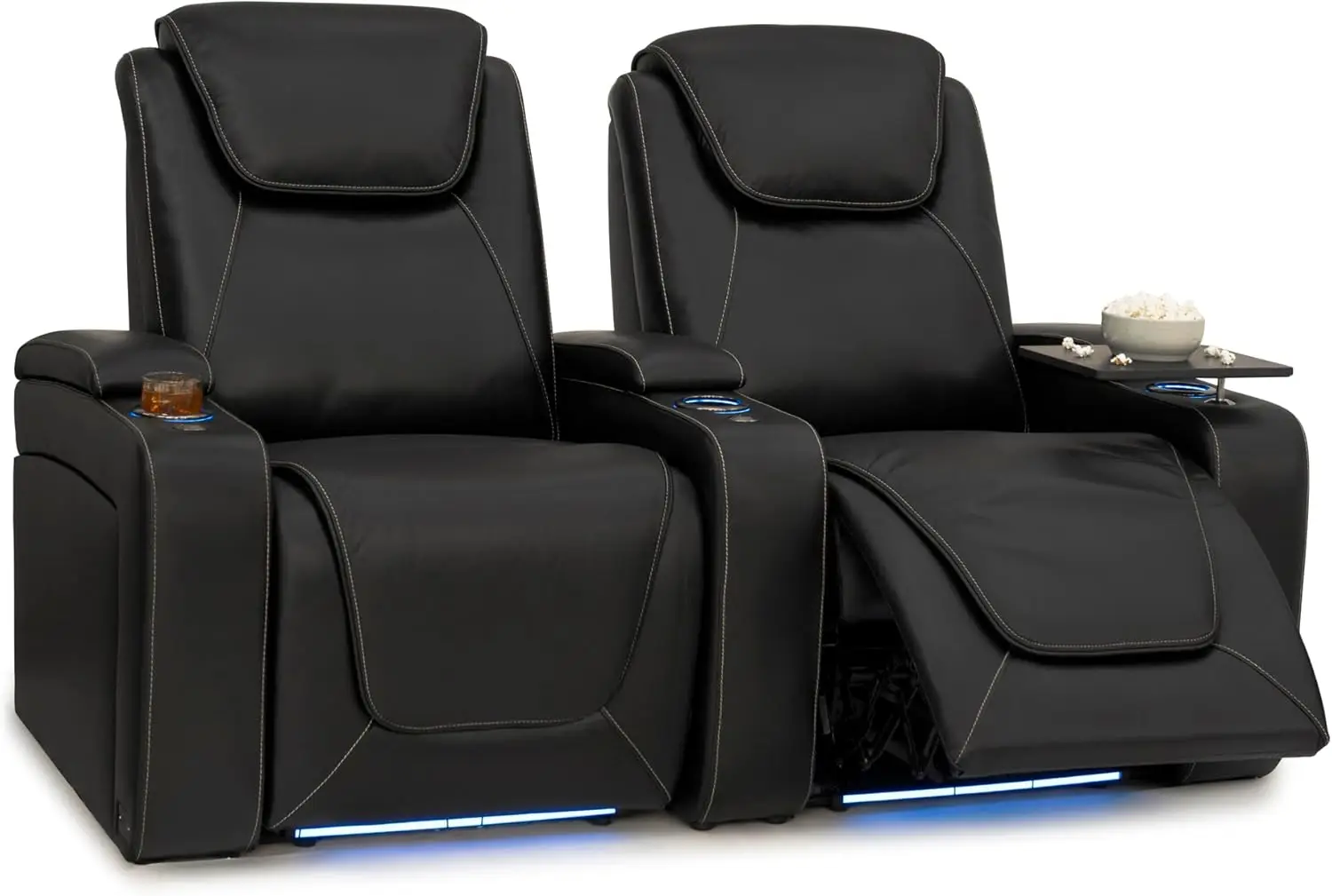 

Equinox Zero Gravity CoolZero Italian Leather Home Theater Seating Powered Headrest Powered Lumbar Powered Recline Row of 2
