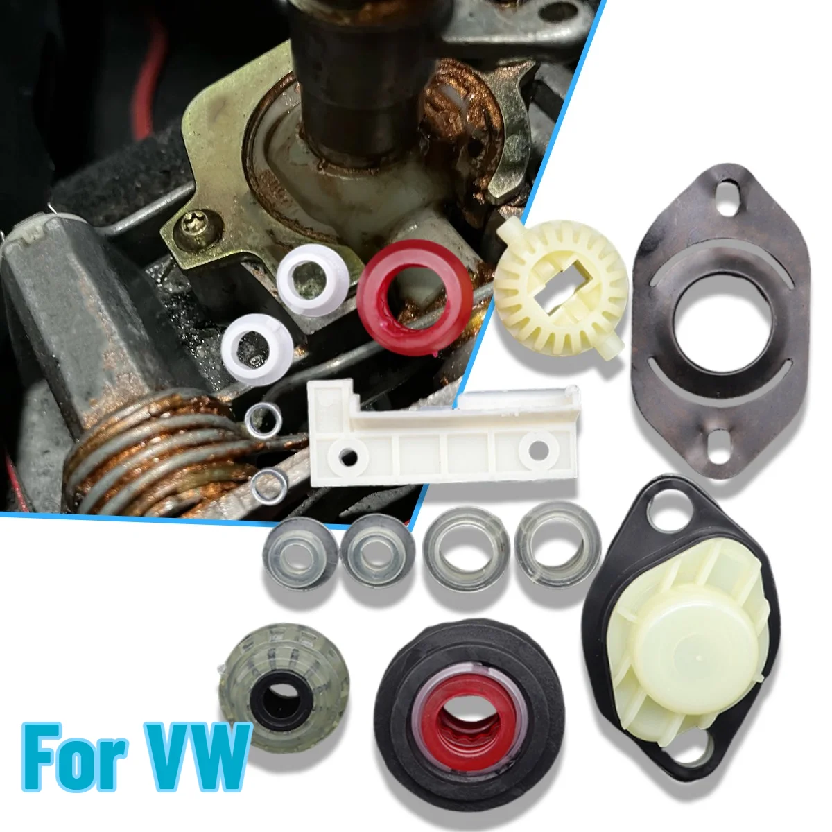 1Set Front Gear Gearbox Shift Linkage Bush Repair Kit Manual Car Parts Accessories Replacement For VW Golf Mk1 Mk2 Mk3 Variant