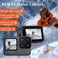 5K Action Camera WiFi 4K 60FPS Dual IPS 2.2 Touch LCD DVR 170° Wide Angle Waterproof 5X Zoom Sport Camera Anti-shake With Remote
