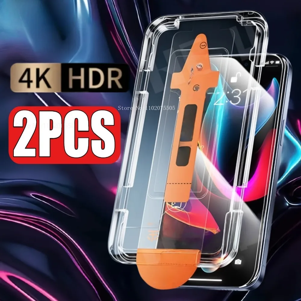 

2 шт. закаленное стекло HD для IPhone 14 Promax 13 Pro 11 12 Mini Защитная пленка для экрана телефона для IPhone 17 16 Promax 15 Plus 16E X XS XR