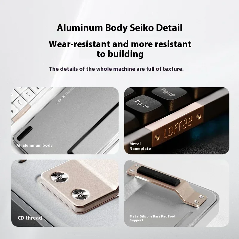 Lofree Flow Low Profile Mechanical Keyboard Dual Mode Wireless Bluetooth RGB Gasket Portable for Gamer Laptop PS4 IPhone IPad