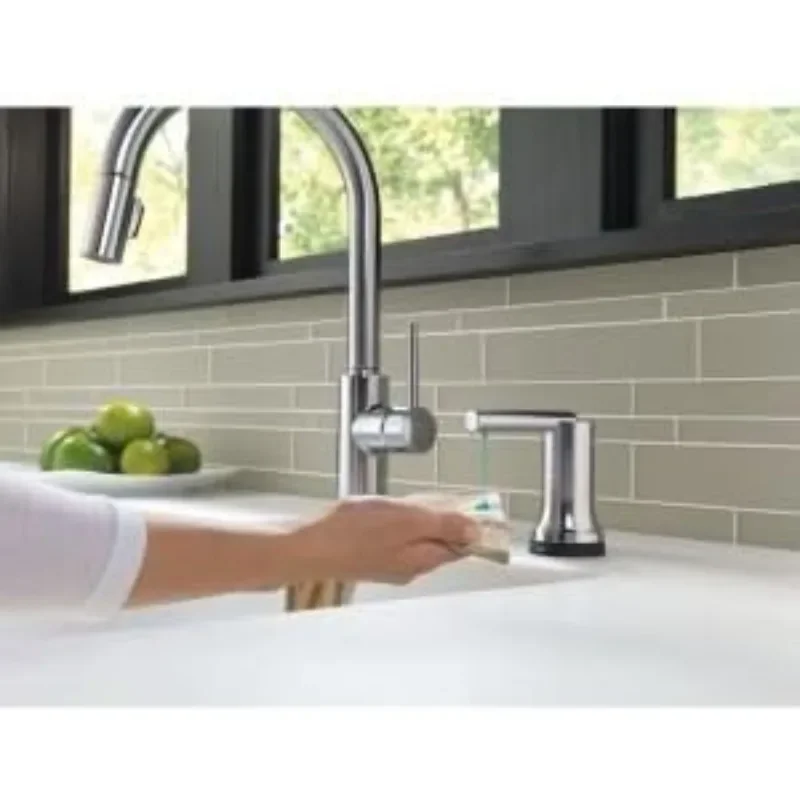 Delta Faucet Trinsic Matte Black Kitchen Faucet Touch, Touch Kitchen Faucets with Pull Down Sprayer, Kitchen Sink Faucet