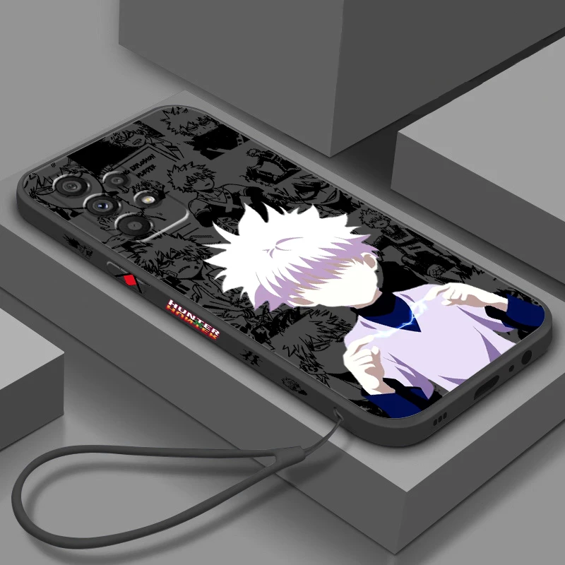 

Hunter X Hunter Anime Liquid Left Rope For Samsung A53 A52 A55 A32 A51 A71 A21S A13 A73 A55 A72 A23 A35 A05 5G Back Phone Case