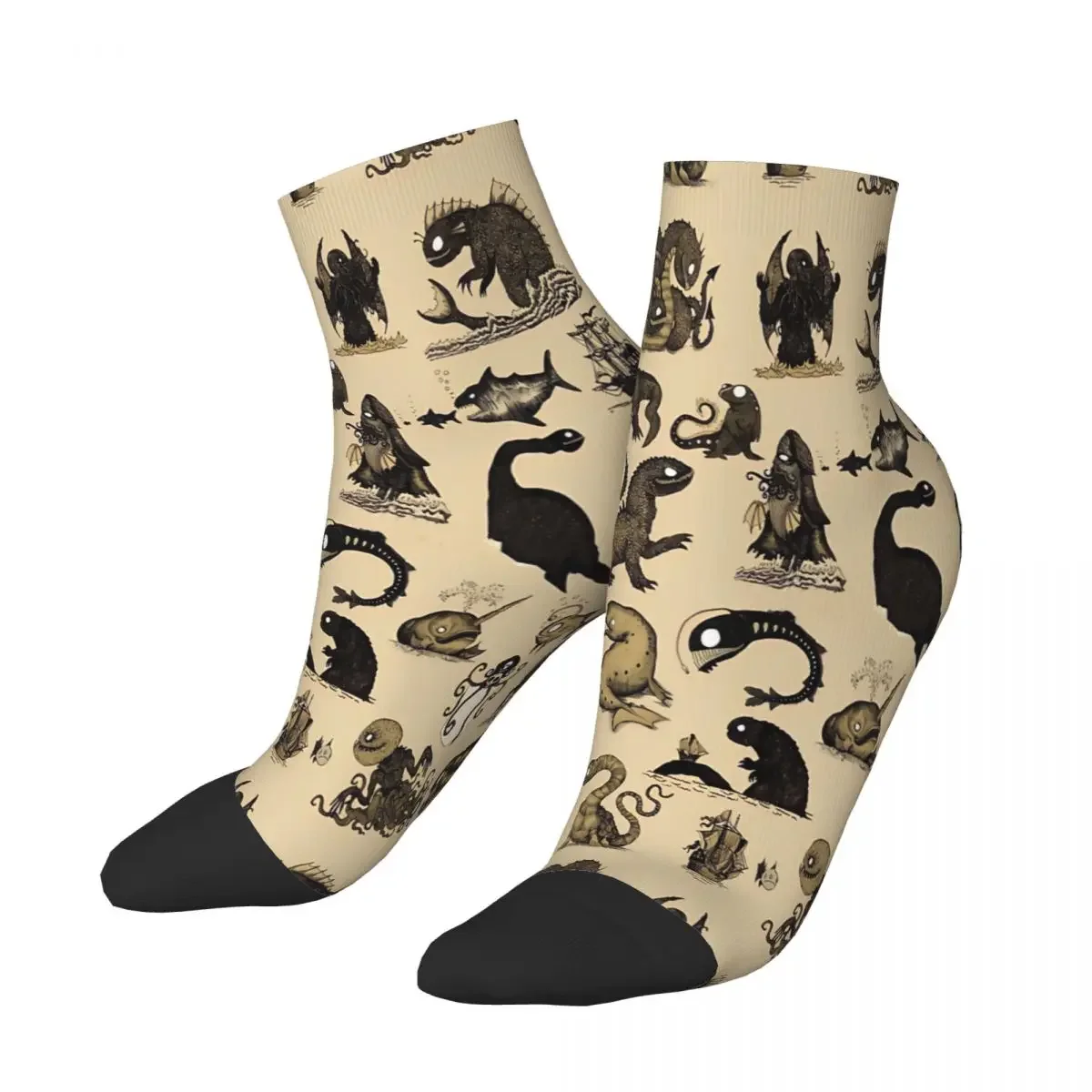 Sea Monsters Collection Ankle Socks Male Mens Women Summer Stockings Polyester