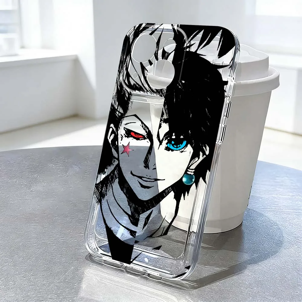 

Anime Hisoka Hunter x Hunter Phone Case For Apple iPhone 17 Air 16e 16 15 14 13 12 11 Mini Pro Max Plus Transparent Soft Cover