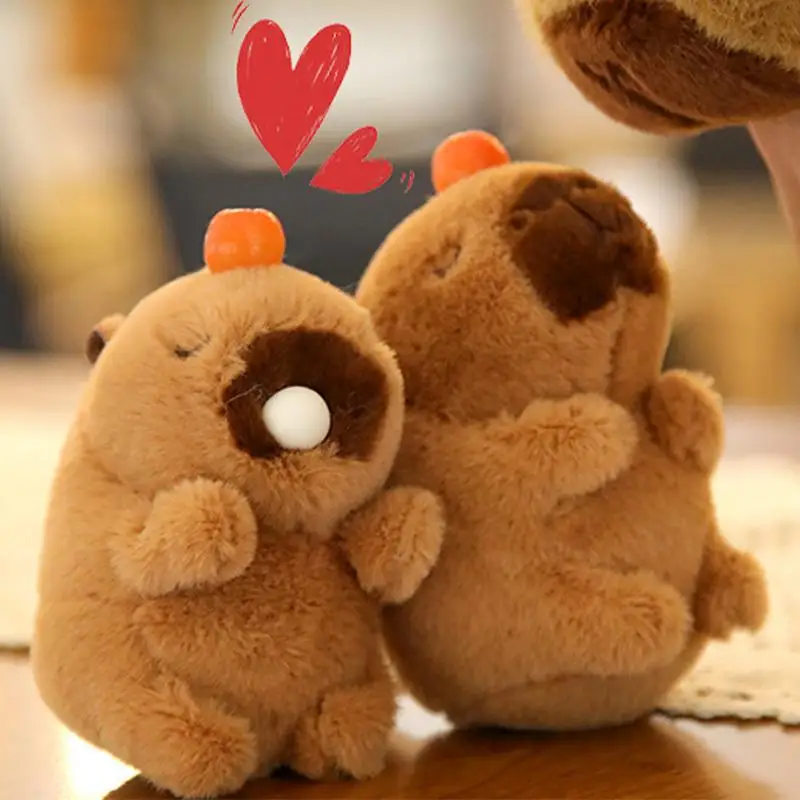 Backpack Pendant Plush Wind Up Stuffed Animal Toy Capybara Plush Toy With Bell Stuffed Animal Toy For Children Adults Backpack