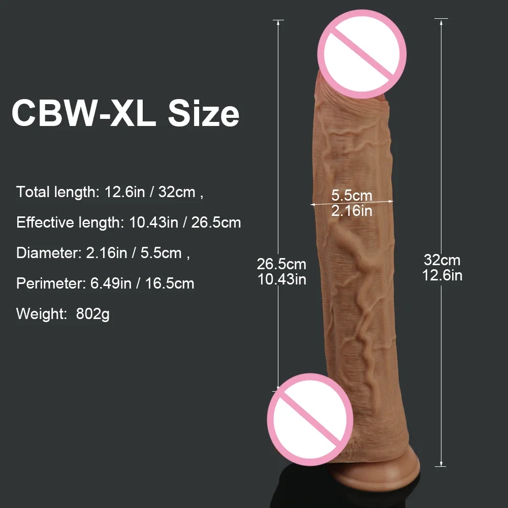 Big Dildo Erotic Soft Double-layer Silicone Long Dildos Realistic Penis Suction Cup Dick for Anal Orgasm Adult Sex Toy for Woman