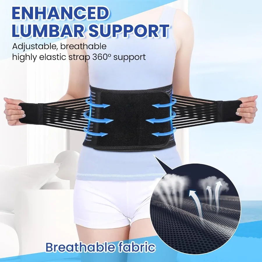 Back Brace for Lower Back Pain Men and WomenLumbar Support Herniated Disc Sciatica Arthritis Mild to Moderate Muscle Spasm Stra