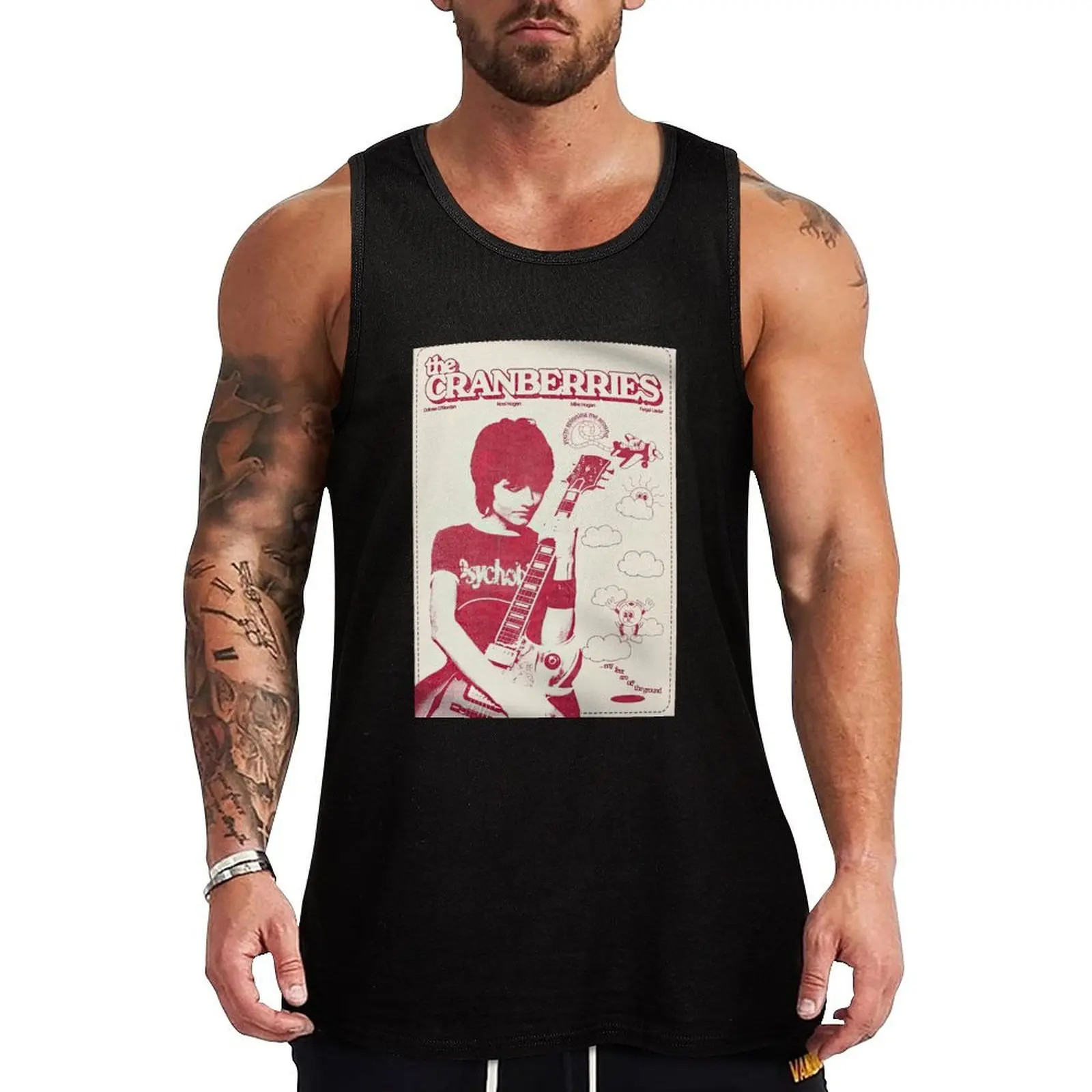 

The Cranberries Poster - Music Poster Tank Top t-shirts for Men's gym Bodybuilding shirt Clothing
