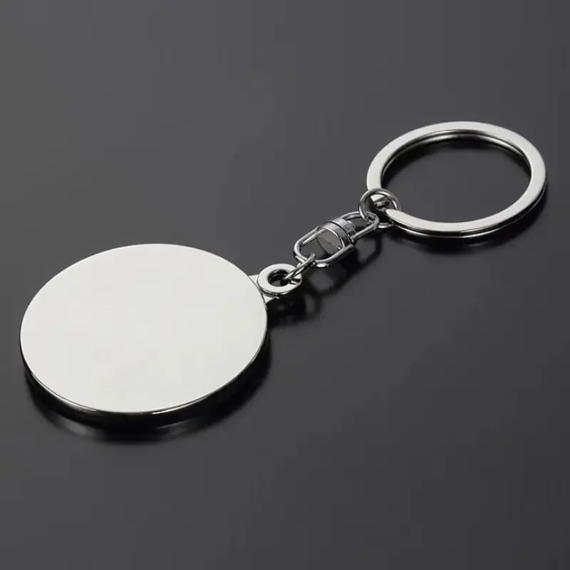 50 Years Perpetual Calendar Keychain Silver Alloy Keyring Car Key Decoration image 2