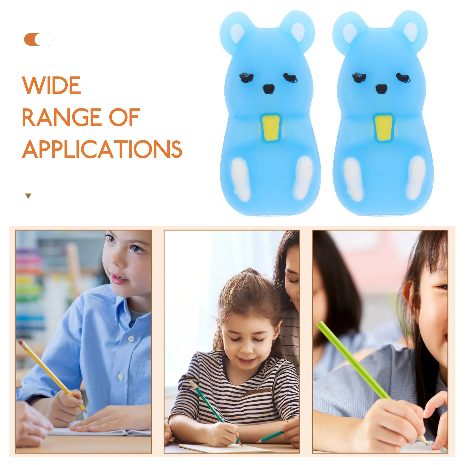 12 قطعة قلم رصاص لطيف الأكمام الكرتون سيليكون قبعات قلم رصاص هلام القلم تمديدات المحمولة القرطاسية الملحقات ل #6