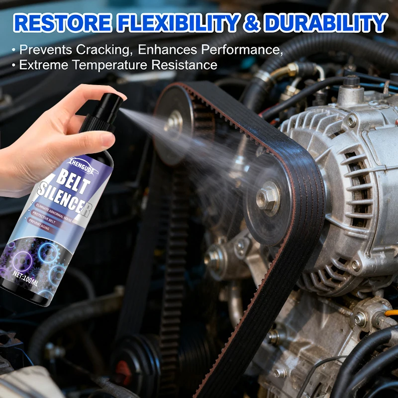 Engine Belt Care Spray — high-quality belt noise reducer that effectively lowers noise and wear, restores elasticity