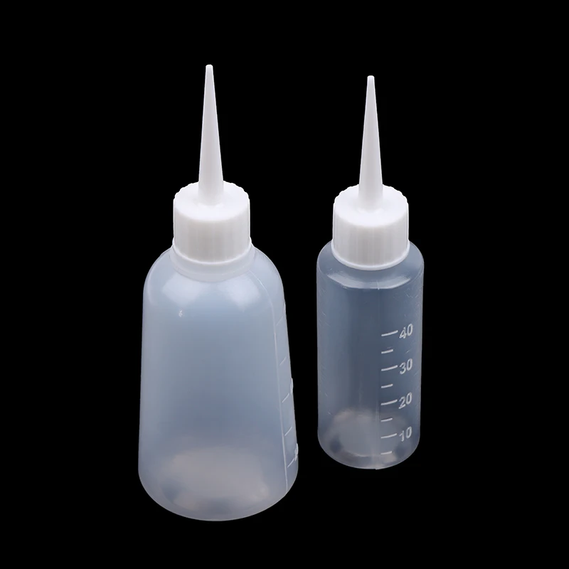 5PCS 40/100ml Plastic Clear Tip Applicator Bottle Squeeze Bottle Suitable For Crafts Art Glue Multi Purpose Refillable Empty