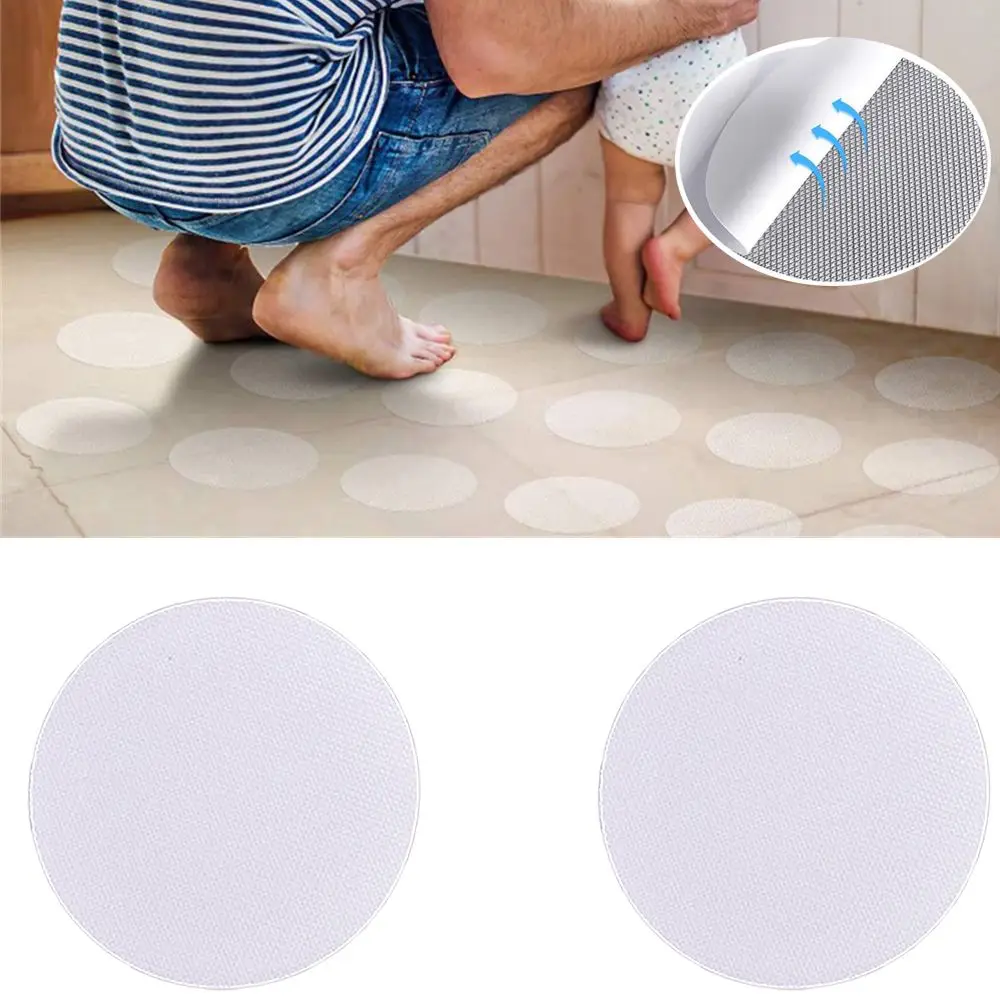 6/12/20PCS Transparent Bathtub Non-slip Stickers Round Shape Bathroom Tape Mat Bathroom Accessories