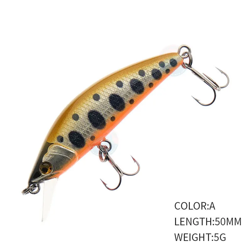 1Pcs 50mm 5g Fishing Bait Sinking Twitch Bait Minnow Lure Isca Artificial Peche Trout Fishing Lure Wobbler Fishing