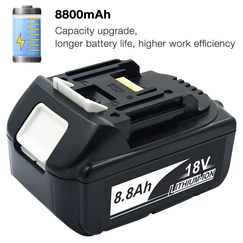 3PCS 18V 8800mAh Li-ion Rechargeable Battery for Makita BL1860 BL1840 BL1850 BL1830B LXT 400 TD140D BDF454 BL1815 BDF451 BHP453