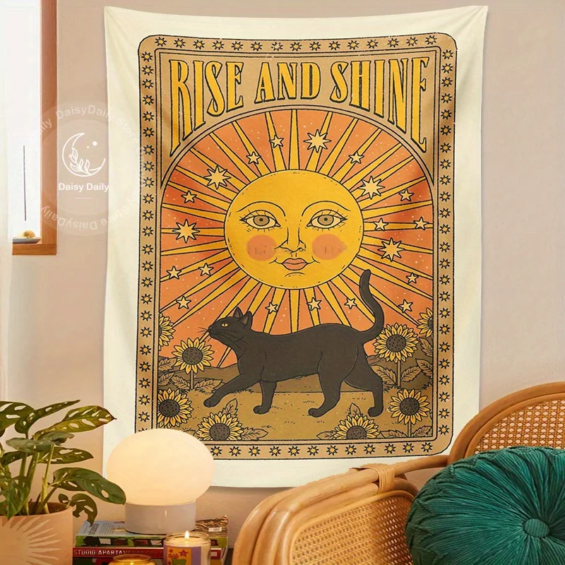 1pc Tapiz de Gato Tarot 