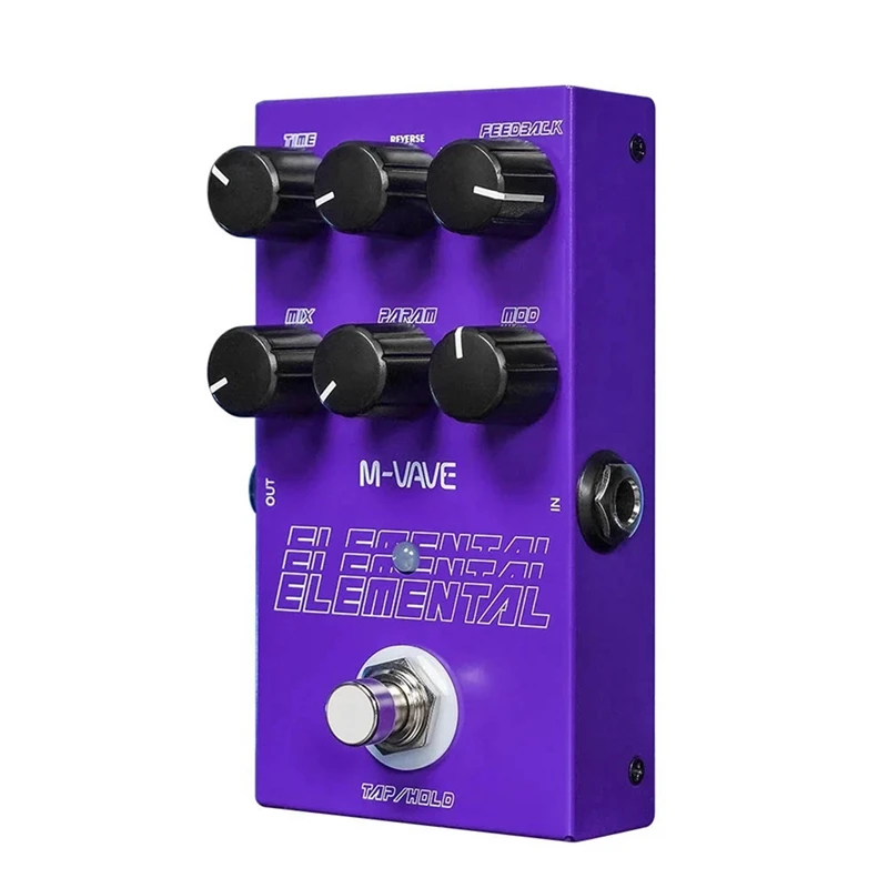 M-Vave Elemental Digital Delay Pedal 9 Different Delay Guitar Effects Delay Pedal Support For TAP And HOLD Mode Effector