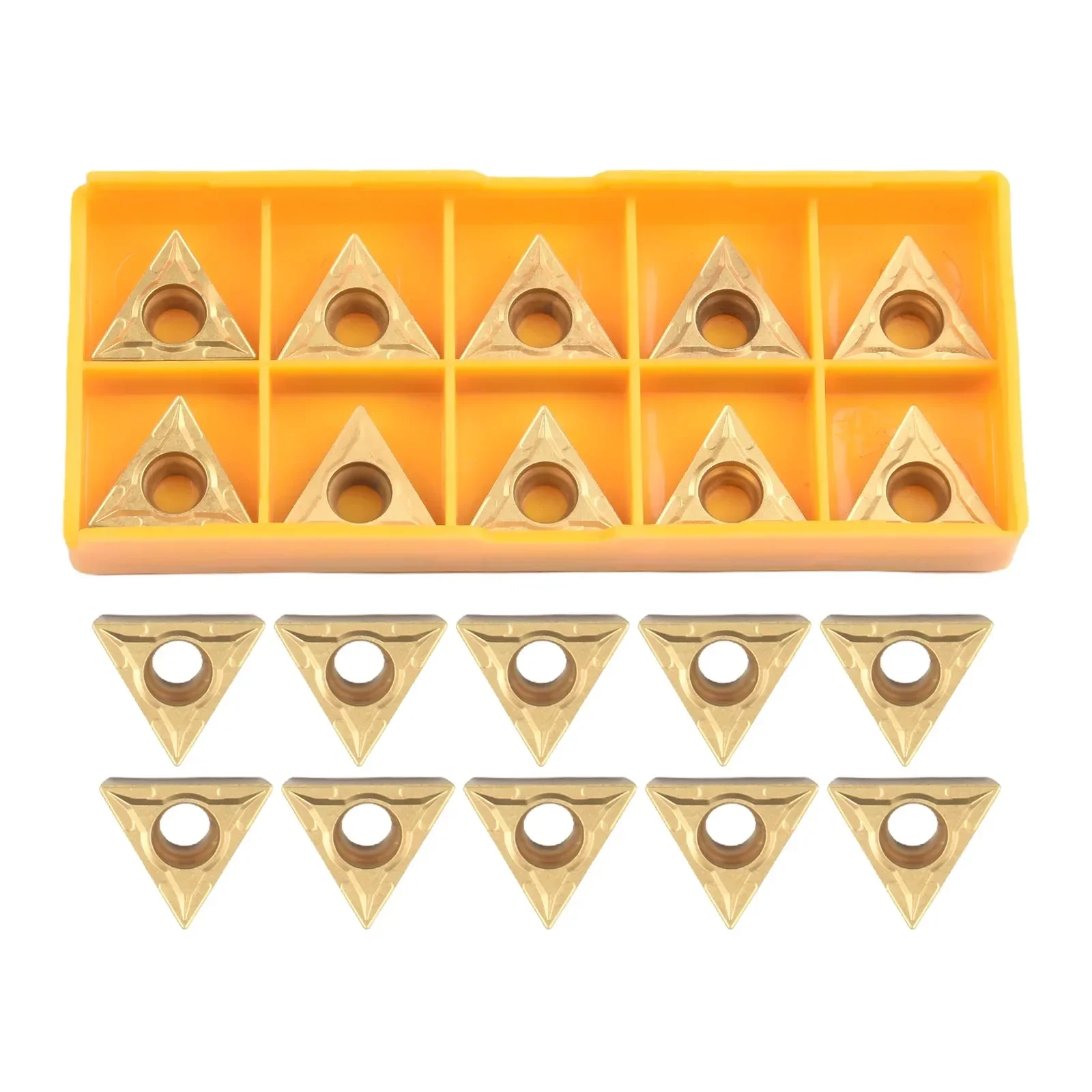 10pcs TCMT16T304 Tungsten Carbide Inserts 16mm*5mm*4mm TCMT 32.51 Corrosion Resistance For 1/2" Lathe Turning Tools