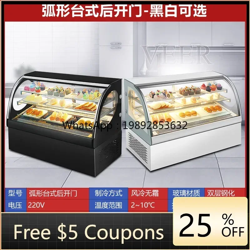 

ZS Шкаф для торта с охлаждением Коммерческая фруктовая гастрономия Десертная морозильная камера с воздушным охлаждением Настольный маленький