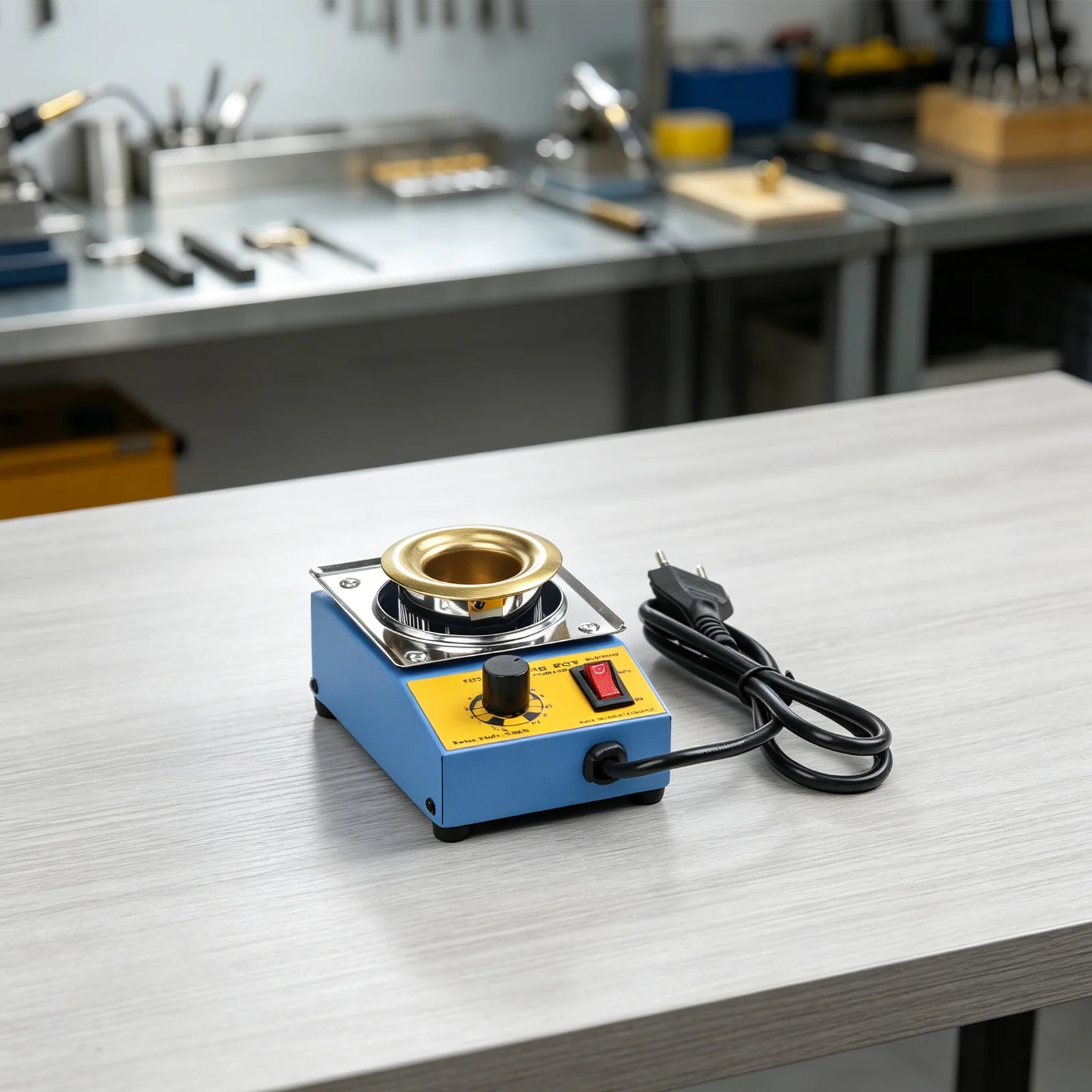 Electric Tin Melting Furnace 150W Adjustable Temp Solder Pot 100-550C Metal Heating Core Desoldering Station For Zinc Glue Melti