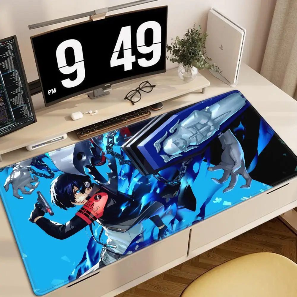

XXL коврик для мыши в стиле аниме Persona 3, перезаряжаемый коврик для мыши, аксессуары для игрового геймера, коврик для мыши, офисный мягкий настольный коврик с HD-печатью Kawaii Deskpad