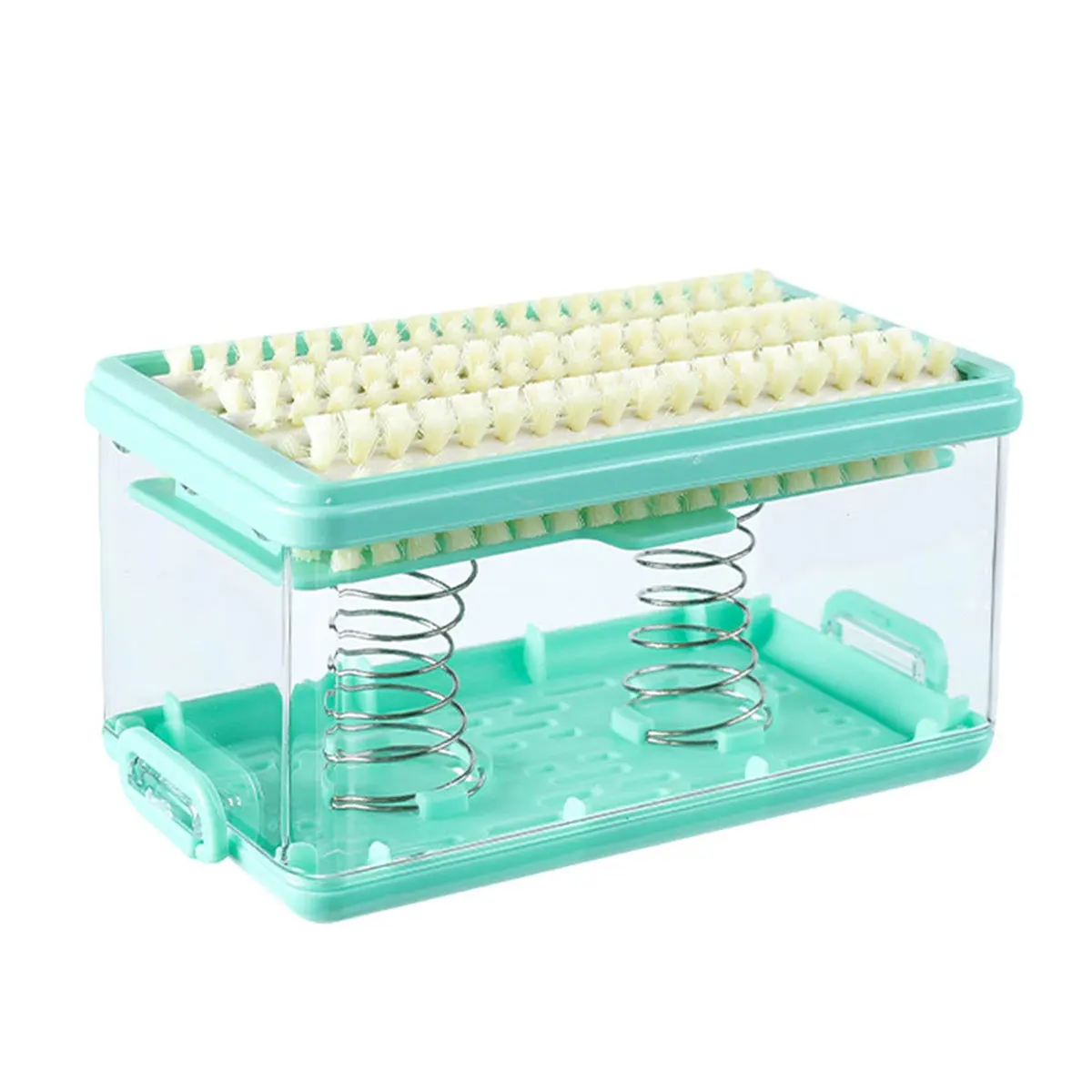 Soap Dish Soap Rack Storage Box With Brush Lid Hands-Free Laundry Tool Portable Foaming Box