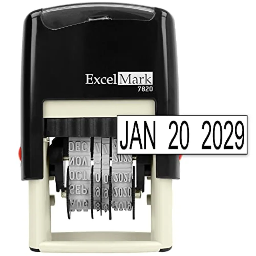 

7820 Self-Inking Rubber Date Stamp Great for Shipping, Receiving, Expiration and Due Dates
