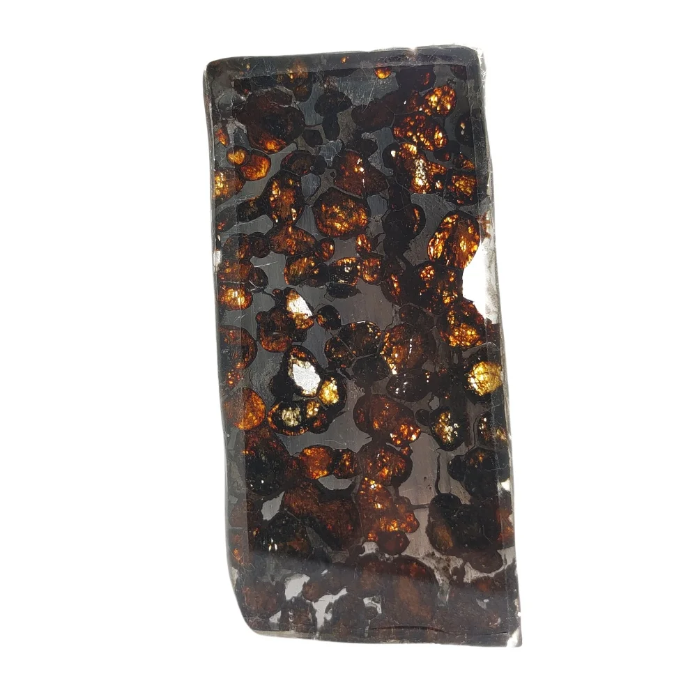 

32.3g Sericho Pallastie meteorite slice Olivine Meteorite Natural Specimen Meteorite material Collection - from Kenya -QA461