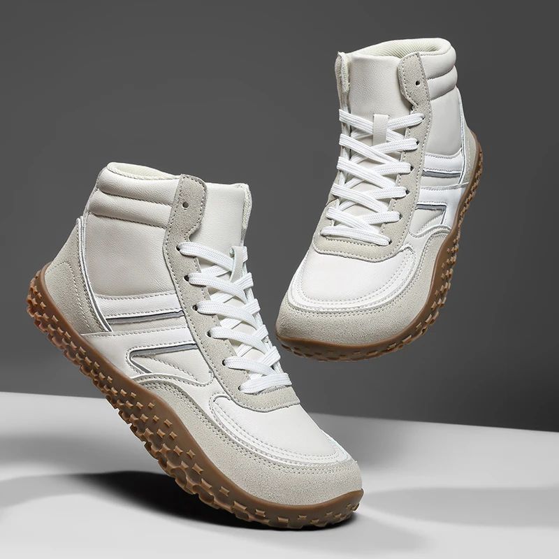 الرجال أحذية رياضية فاخرة غير رسمية عالية الجودة أحذية رياضية الدانتيل متابعة الجلود حذاء من الجلد الذكور أحذية واسعة المشي أحذية رياضية النساء 36-48