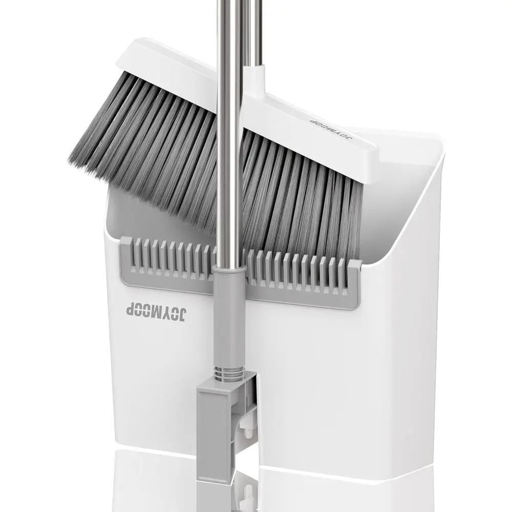 

Broom and Dustpan Set, Upright Angle Design with Built-in Comb Teeth for Kitchen, Office, Pet Hair, Hard Floor.