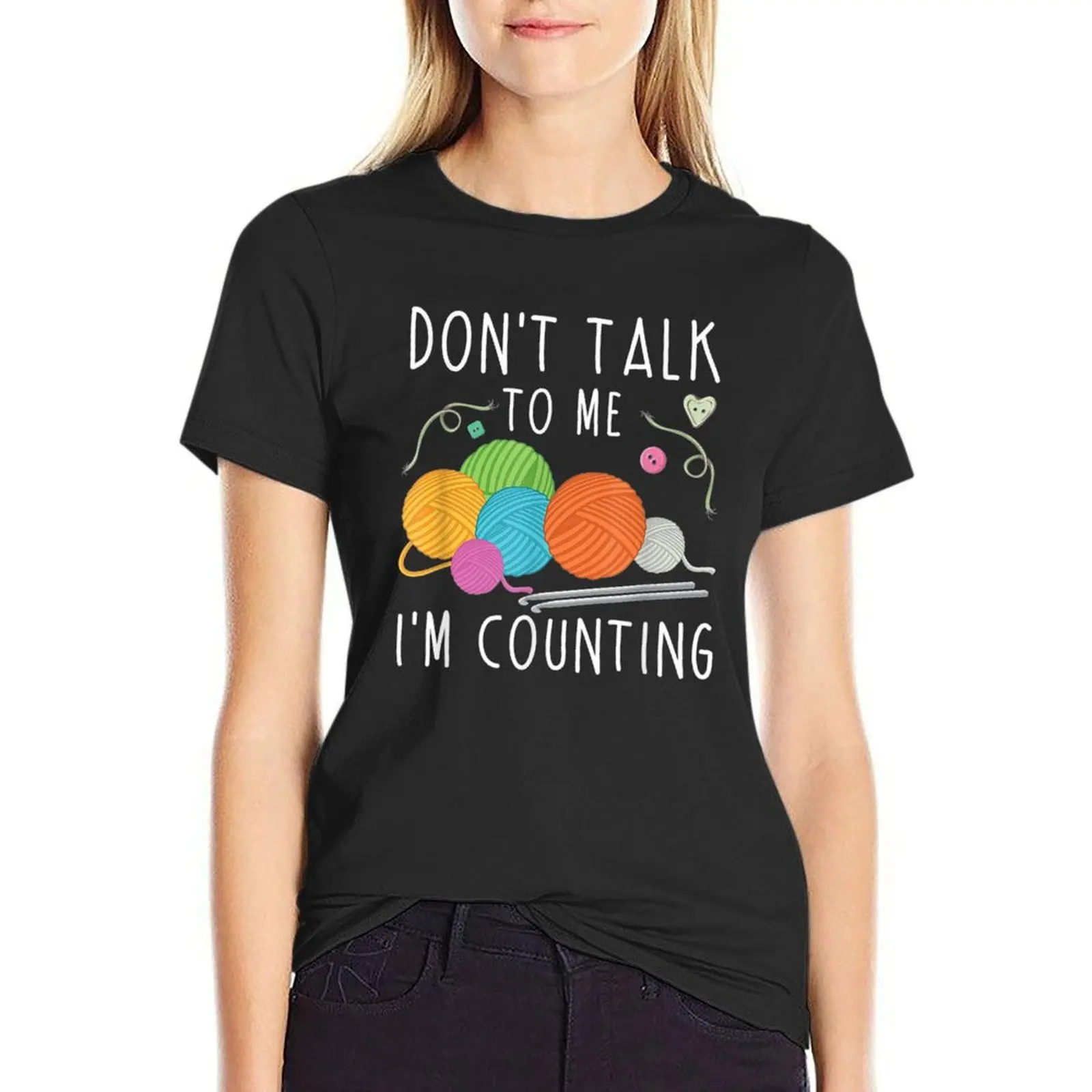 Don't Talk to Me I'm Counting T-Shirt plus sizes tees Short sleeve tee sports fans Women's clothing