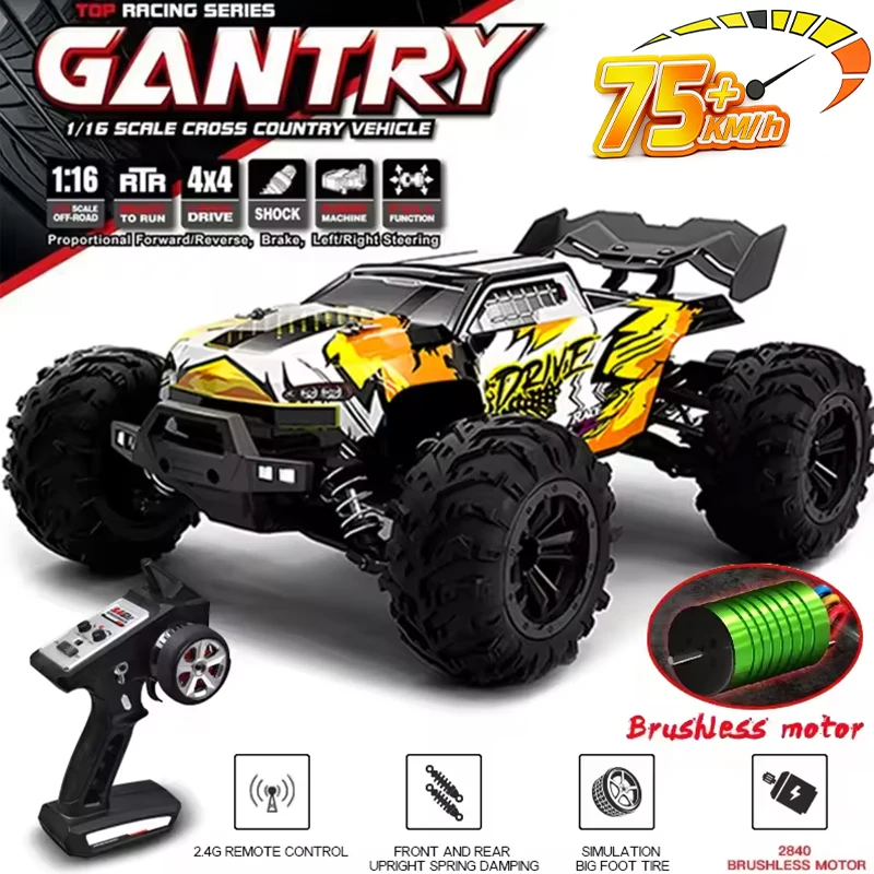 

Радиоуправляемая машинка WLtoys 1/16 16101PRO 16102PRO 2.4G 4WD с высокоскоростным бесщеточным двигателем, гоночная игрушка с ночной LED-подсветкой для детей и взрослых, подарок