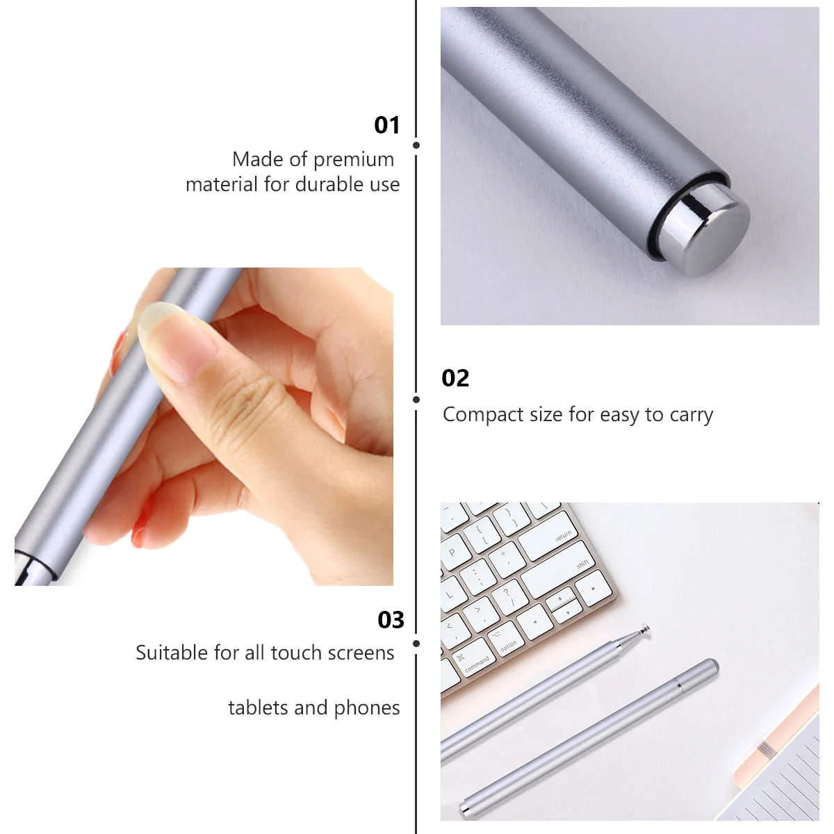 

Universal Stylus Pen for Capacitor Touch Screen Tablets Phones Durable Compact Gift Point Read Machine Tablet Accessories