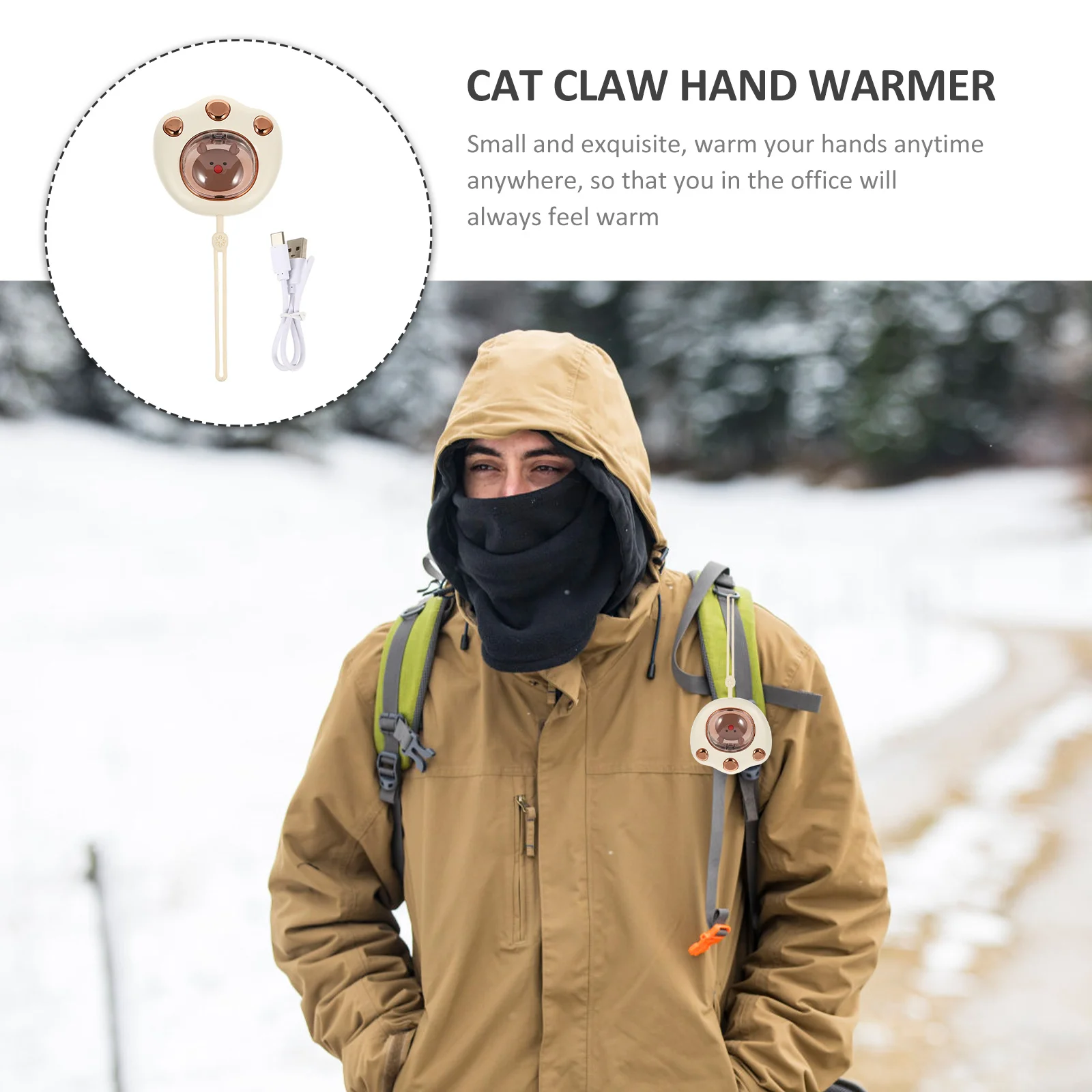 

Portable Hand Warmer Cute Cat Claw Non-Slip Warming Tool Long Heat Preservation for Winter Office Outdoor Cat Claw Hand Warmer