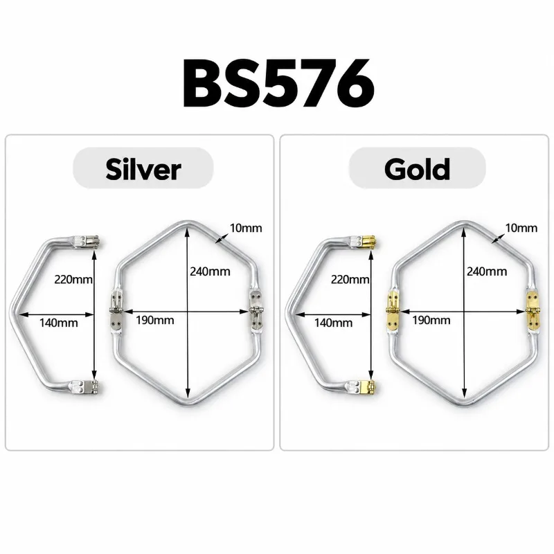 1-5Pcs Metal Kiss Clasp Purse Frame Cloud Bag Doctor Aluminium Tube Handle Buckle DIY Bags Clutch Handles Hardware Accessories