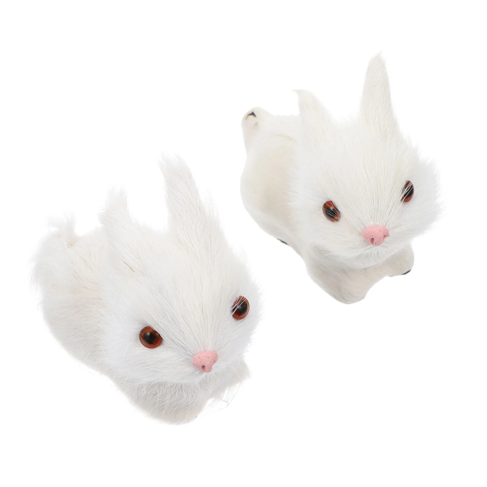 Simulation de lapin artificiel, 2 pièces, Adorable décor pour fête de pâques, maison, bureau, décoration de vacances, cadeau pour enfants
