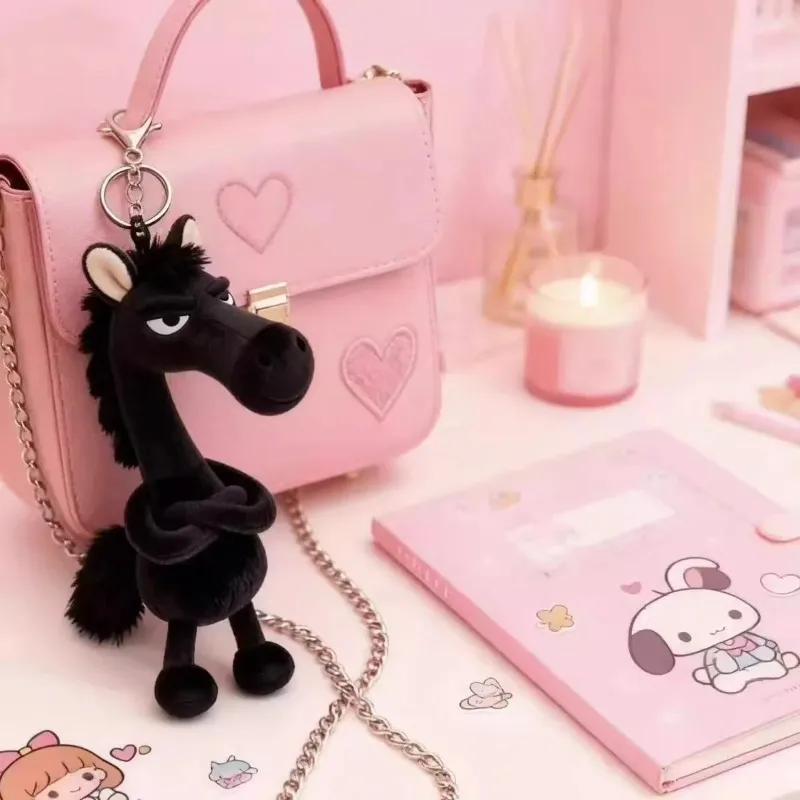 Tianxuan Dark Horse 2026 Jaar van het paard pluche hanger mascotte pony pop uniek ontwerp pluche sleutelhanger