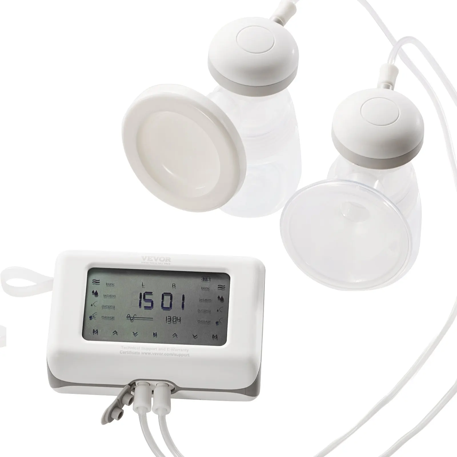 Breast Pump, Single Double Adjustable Electric Breast Pumps, 4 Modes Reciprocating Piston Pumps, 4000mAH Anti-Backflow