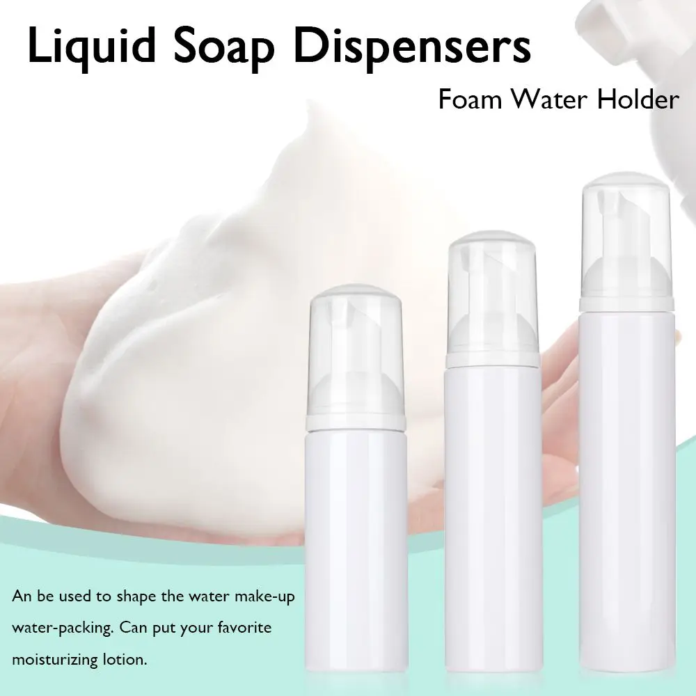 

1 PC Plastic Soap Dispenser Refillable Foaming Soap Dispenser Portable Round Lotion Soap Bottles Kitchen Bathroom Accessories