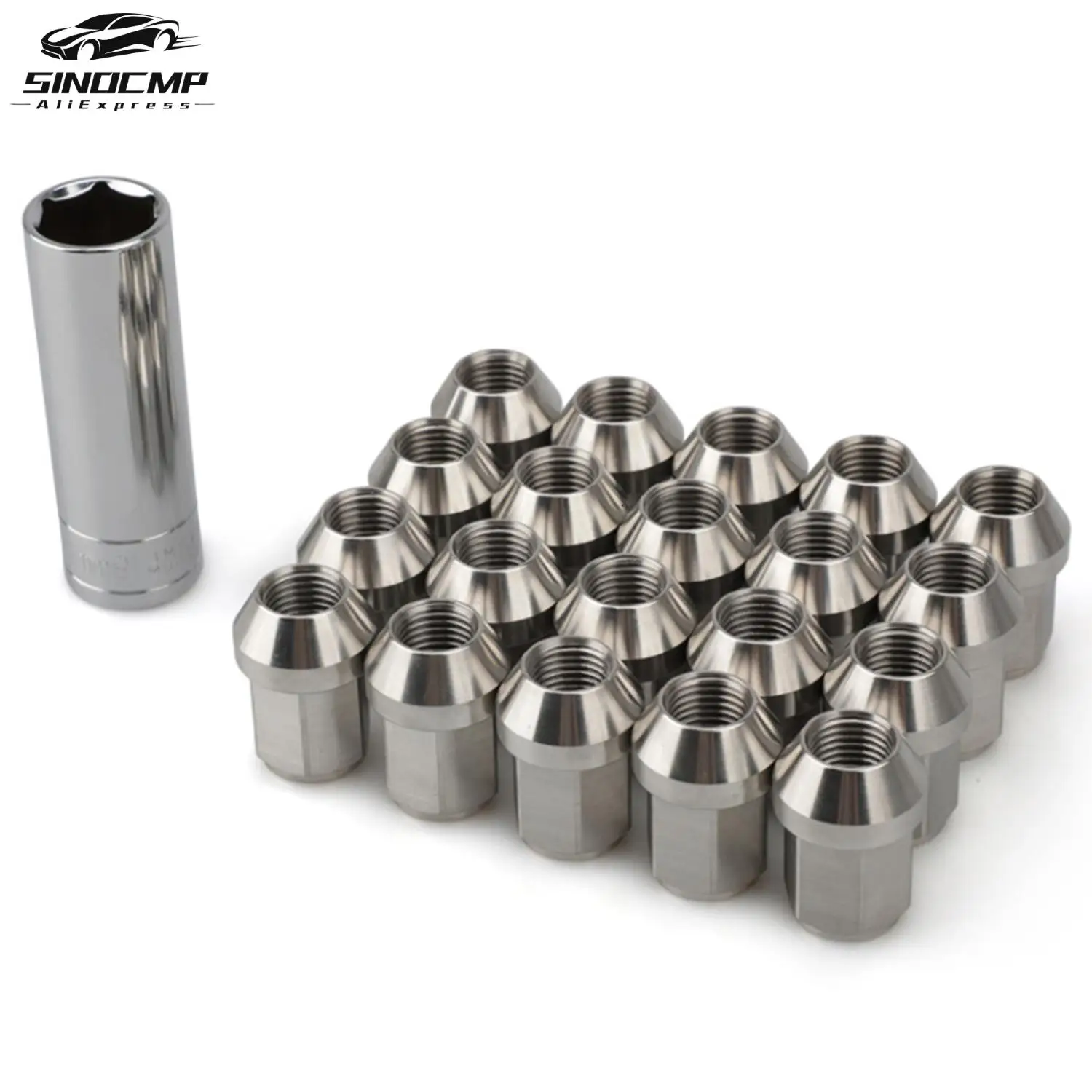 

20Pcs Stainless Steel Lug Nuts Wheel Nuts Hex 19mm Length 35mm M12*1.5 Car Wheels Nuts Accessories