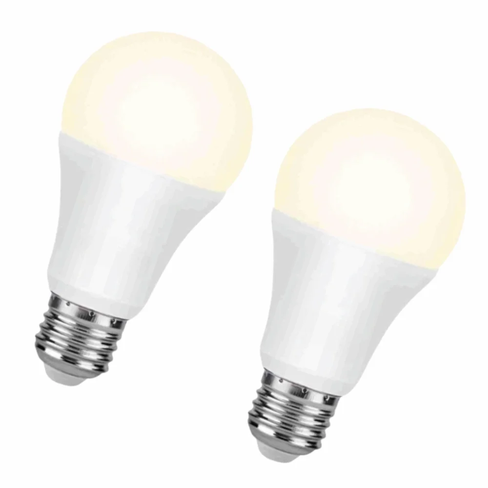 2 Pack 9W Motion Sensor Light Bulbs A19 E26 Base Dusk to Dawn Light Bulbs Auto On Off 270 Degree Beam Angle LED Light Bulbs