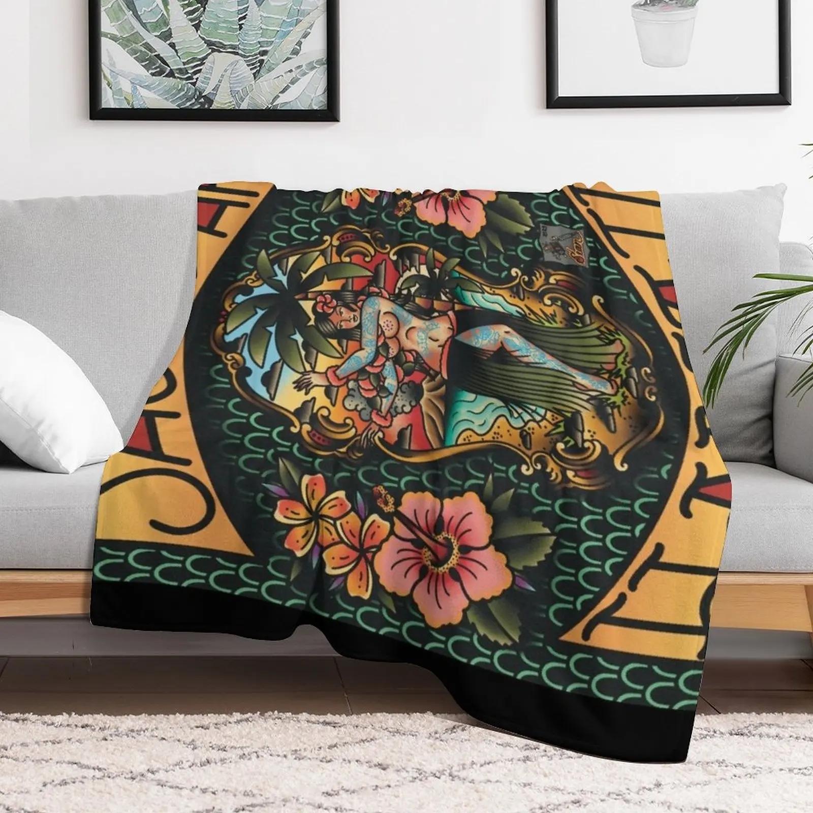 Hula girl gift Throw Blanket Moving Sofa Blankets